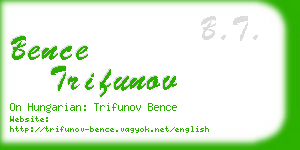 bence trifunov business card